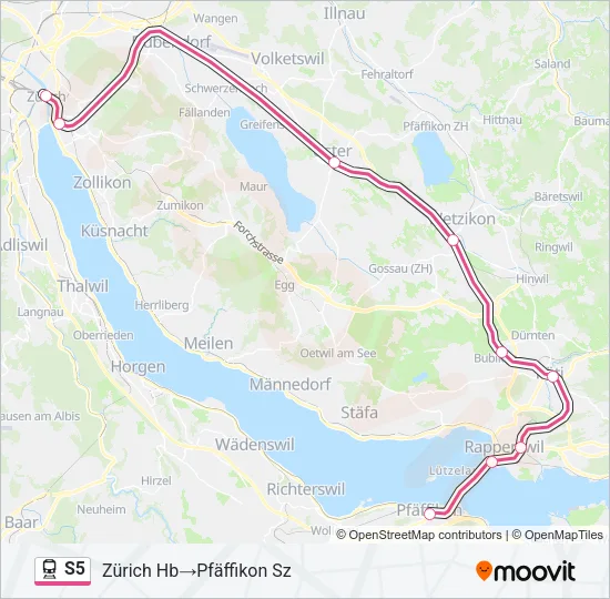 S5 Train Line Map