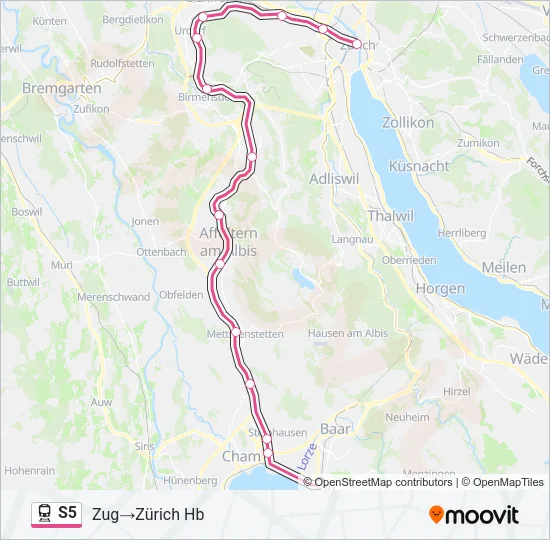 S5 Train Line Map