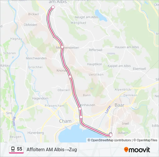 S5 Train Line Map