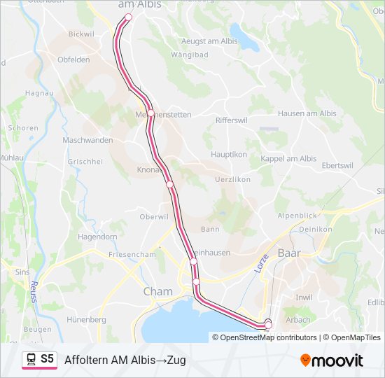S5 Train Line Map