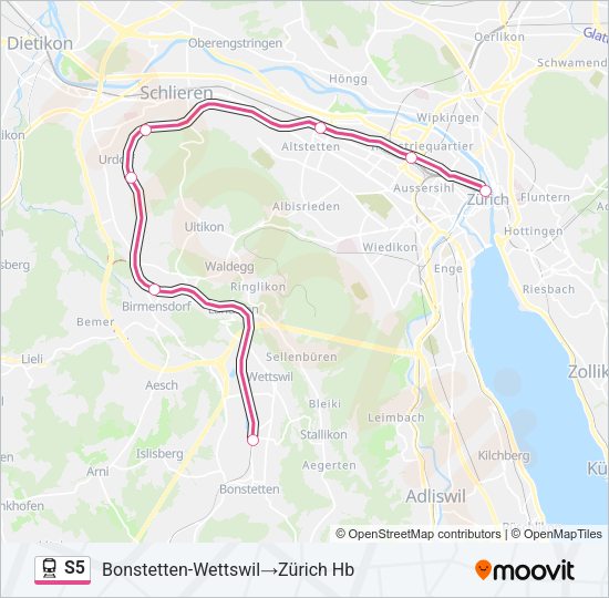 S5 Train Line Map