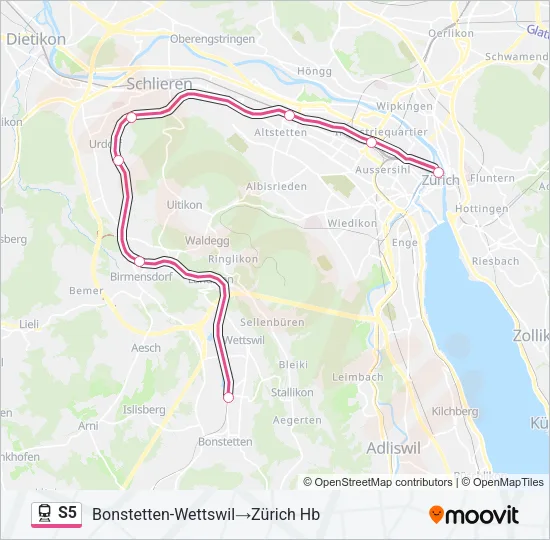 S5 Train Line Map