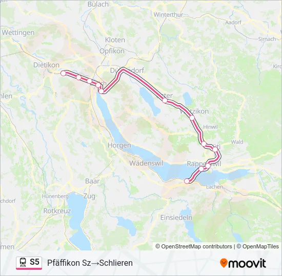 S5 Train Line Map