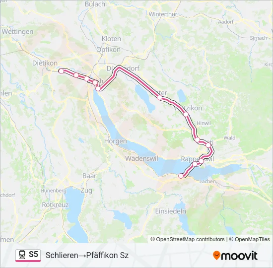 S5 Train Line Map