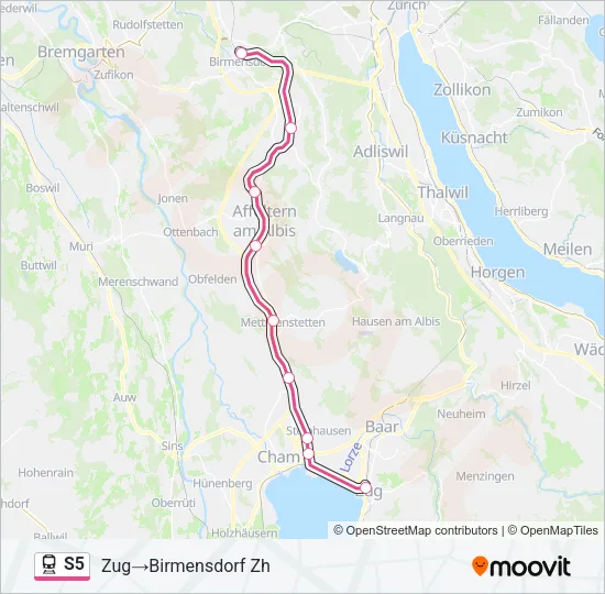 S5 Train Line Map