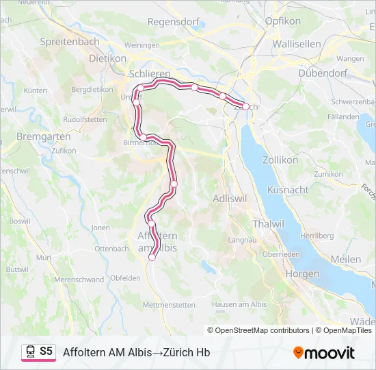 S5 Train Line Map