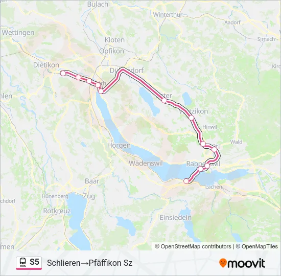 S5 Train Line Map