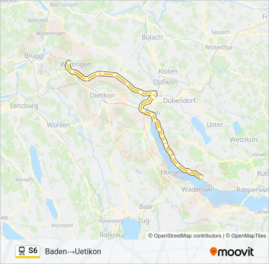 S6 Train Line Map