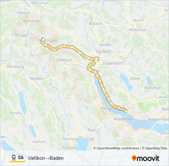 S6 Train Line Map