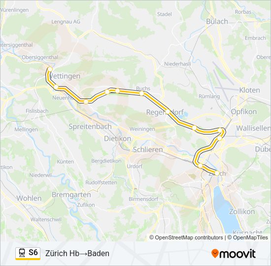 S6 Train Line Map
