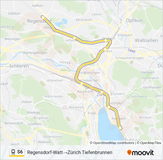 S6 Train Line Map