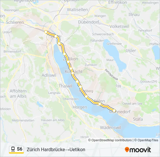 S6 Train Line Map