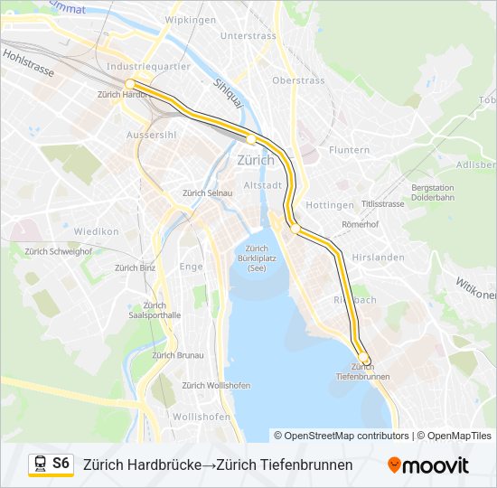S6 Train Line Map