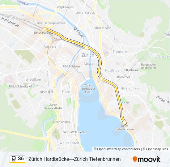 S6 Train Line Map