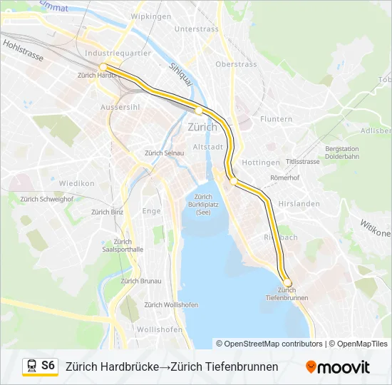 S6 Train Line Map