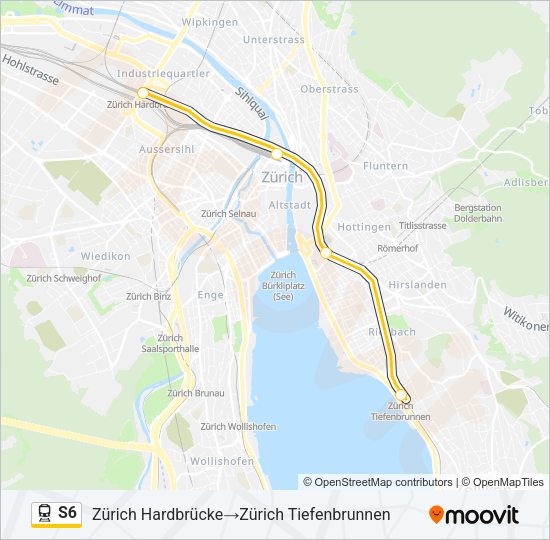 S6 Train Line Map