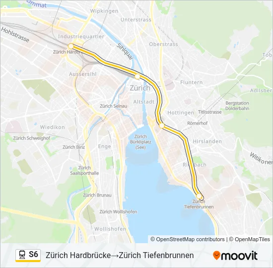 S6 Train Line Map