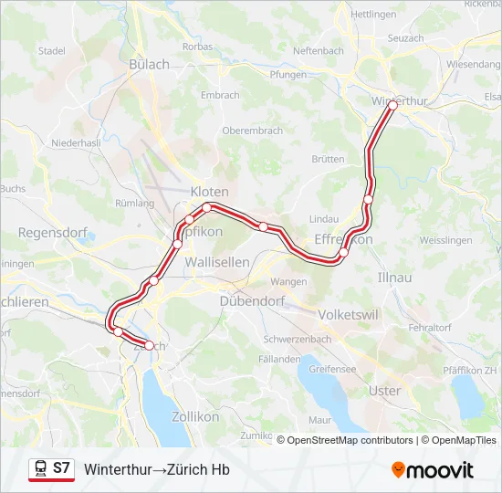 S7 Train Line Map