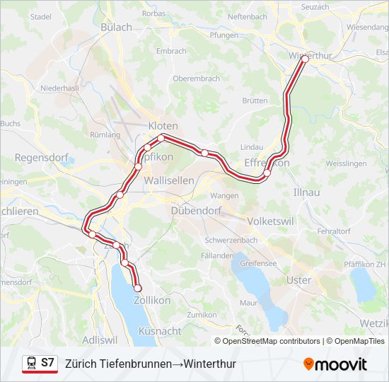 S7 Train Line Map