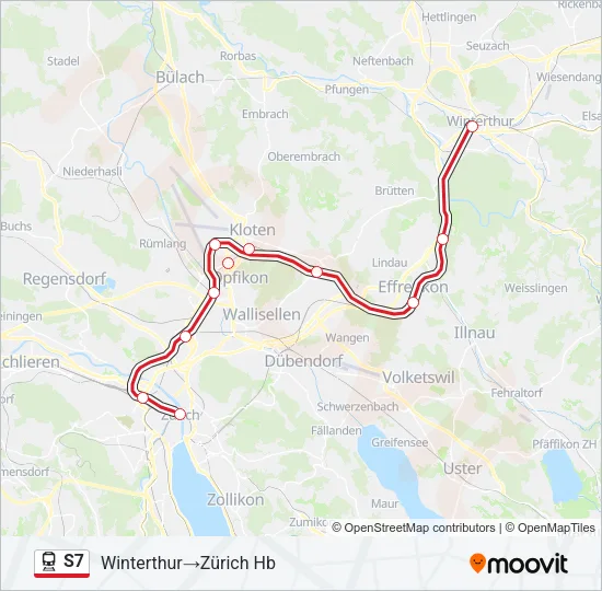 S7 Train Line Map