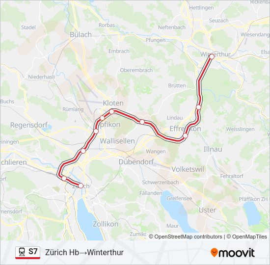 S7 Train Line Map