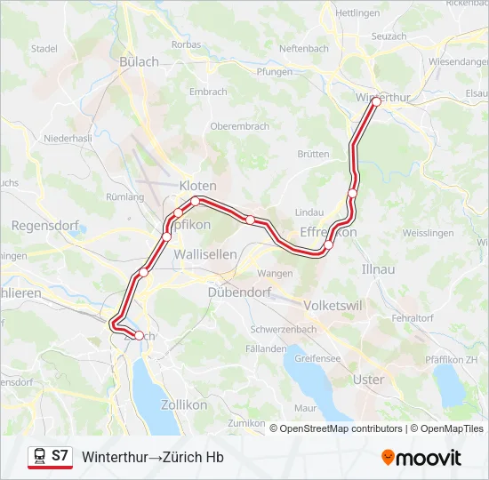 S7 Train Line Map