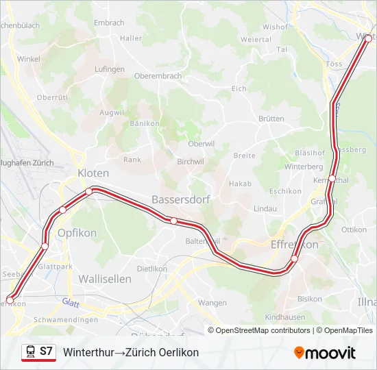 S7 Train Line Map
