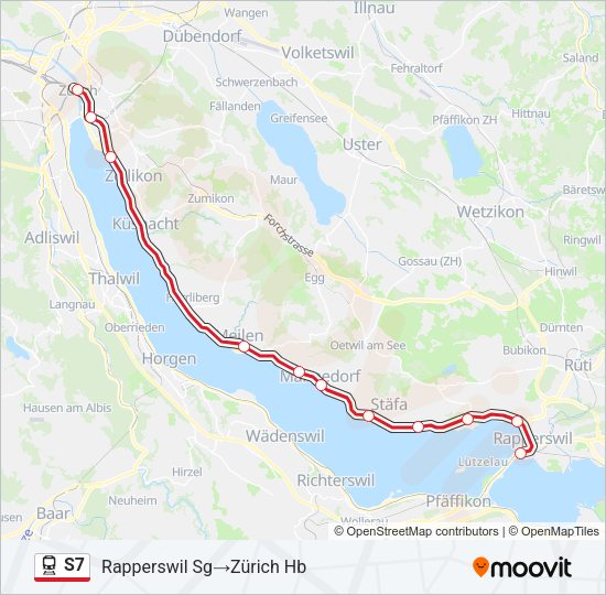 S7 Train Line Map