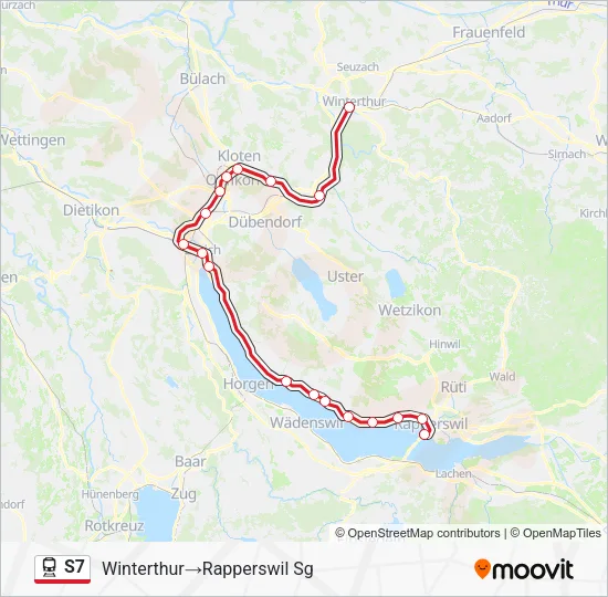 S7 Train Line Map