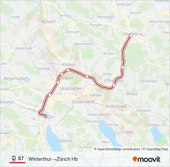 S7 Train Line Map