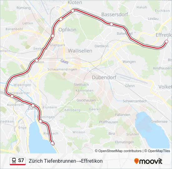 S7 Train Line Map