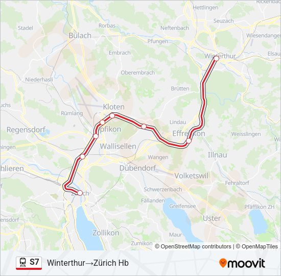 S7 Train Line Map