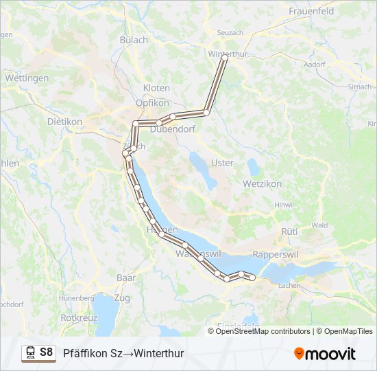 S8 train Line Map