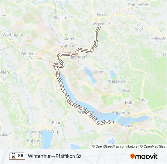 S8 Train Line Map