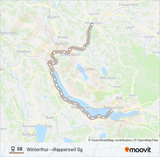S8 Train Line Map