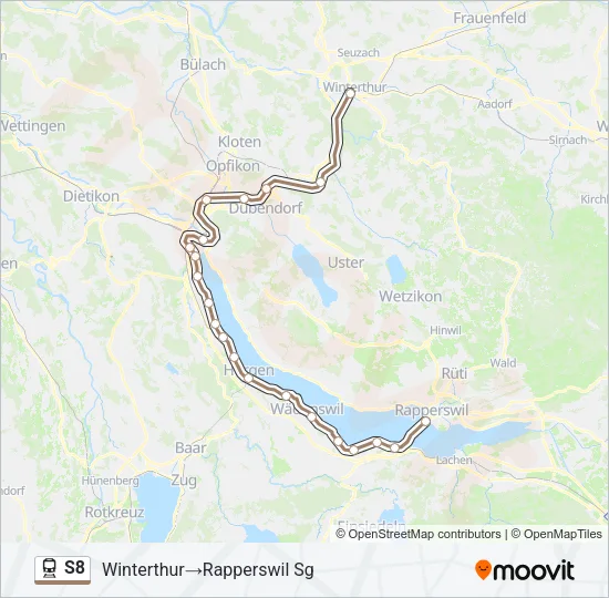 S8 Train Line Map