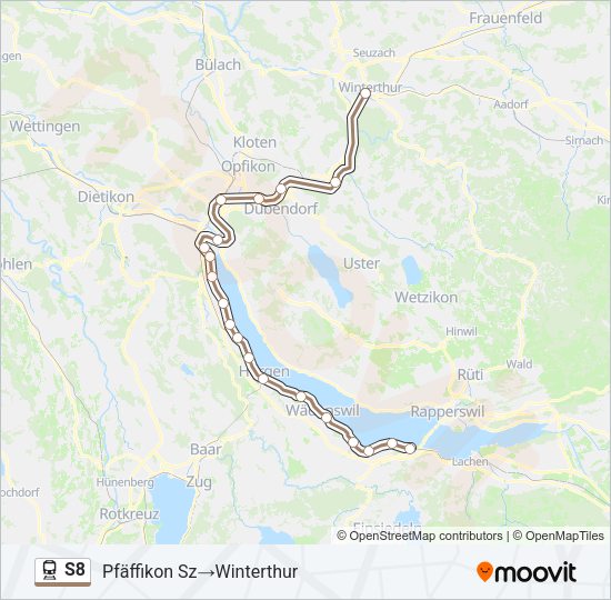 S8 Train Line Map