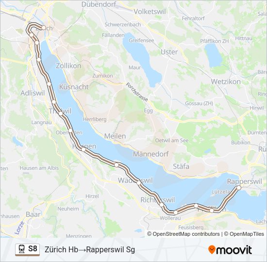 S8 Train Line Map