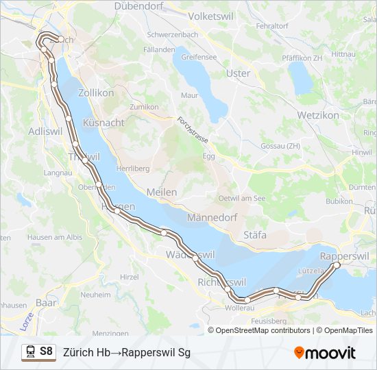 S8 Train Line Map