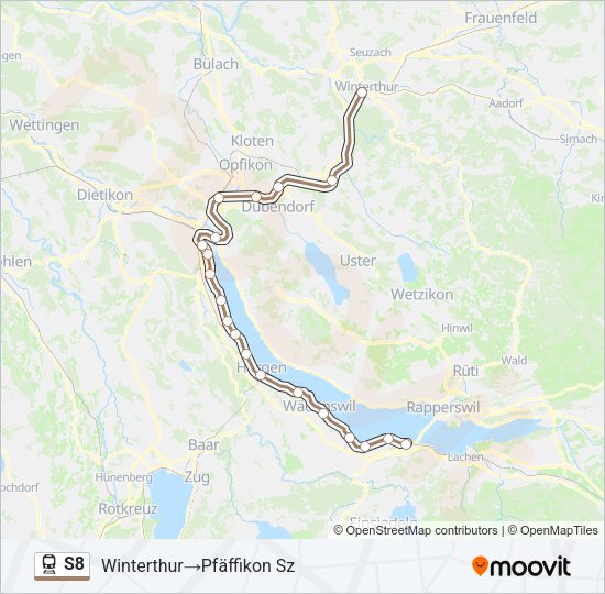 S8 Train Line Map