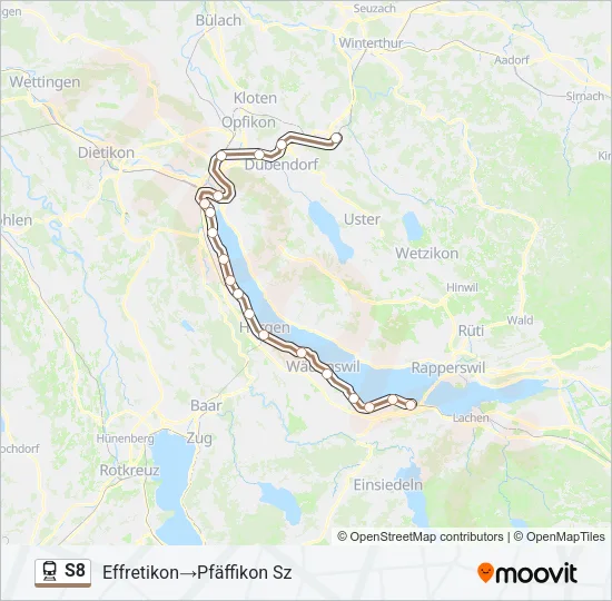 S8 Train Line Map