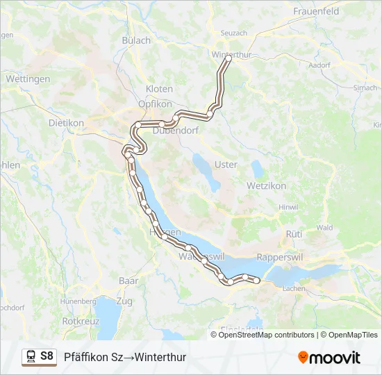 S8 Train Line Map