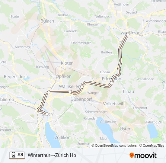S8 Train Line Map