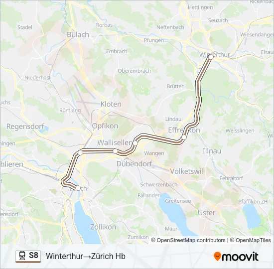 S8 Train Line Map