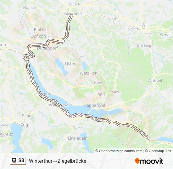 S8 Train Line Map