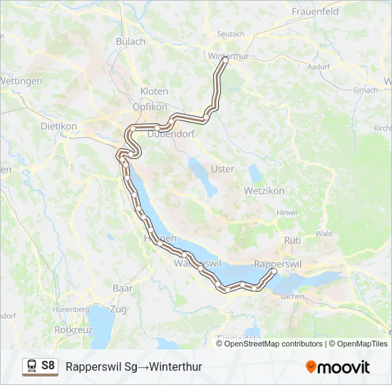 S8 Train Line Map