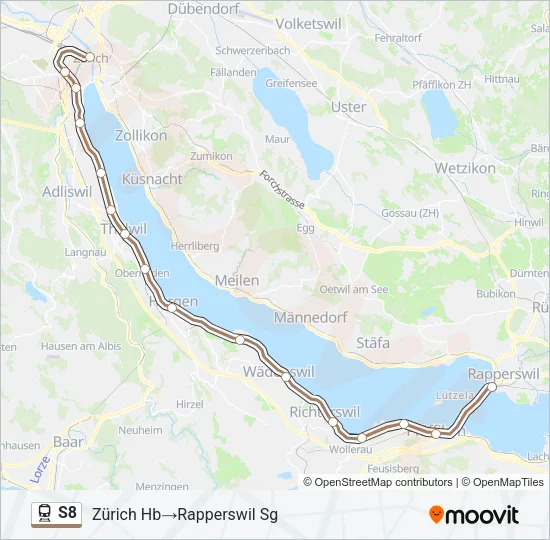 S8 Train Line Map
