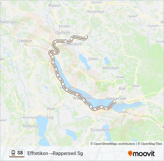 S8 Train Line Map