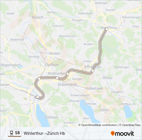 S8 Train Line Map
