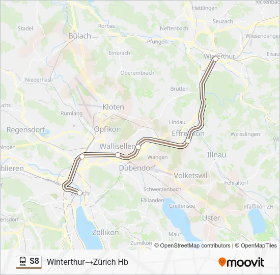 S8 Train Line Map